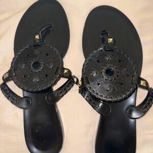 Jack Rodger Jelly Black Women's Sandals
